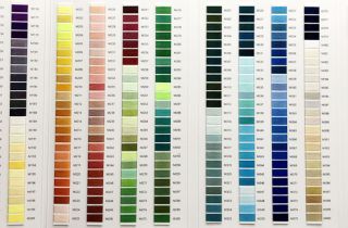 鎮海滌綸長絲繡花線色卡閃亮登場